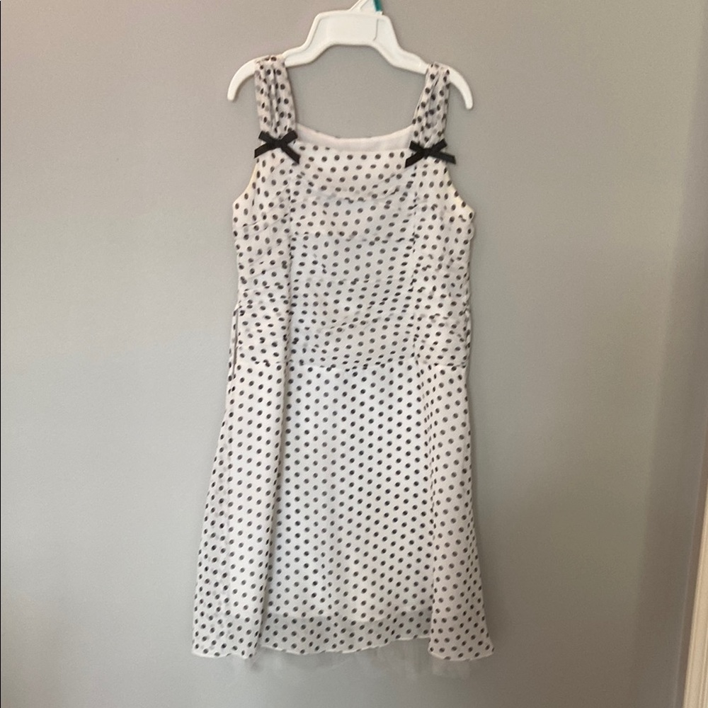 Basic Editions White and Black Sleeveless Sundress